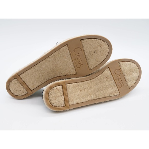 Circus Sam Edelman Flats Womens 8.5 Black Fabric Floral Print Espadrille Slip On - Picture 12 of 12